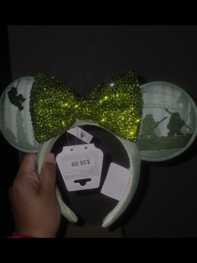 DISNEY ENDOR GREEN STARWARS EARS BEDAZZLE